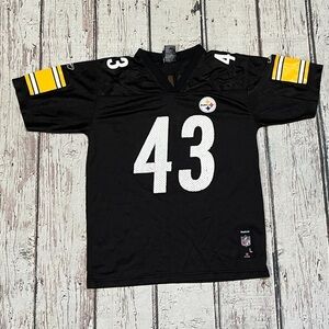 Boys Kids Troy Polamalu Pittsburgh Steelers Reebok NFL Football Jersey
